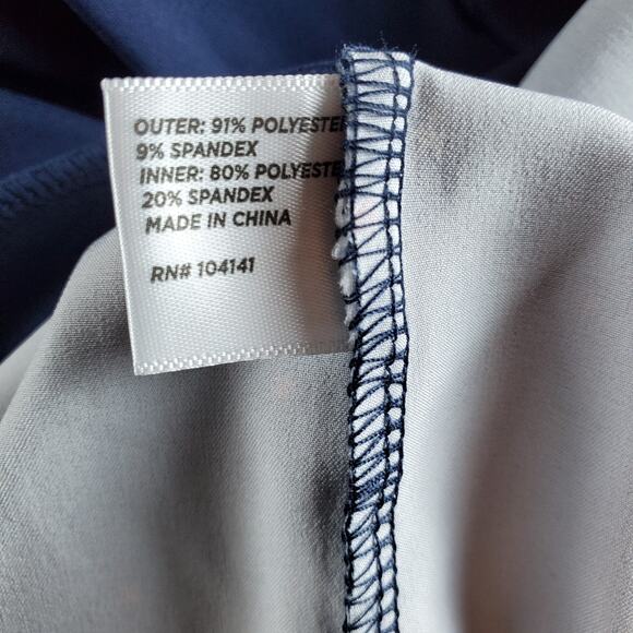 Lady Hagen Womens XL Pull On Contrast Trim Print Skort Navy Star Print New‎ - Picture 6 of 7